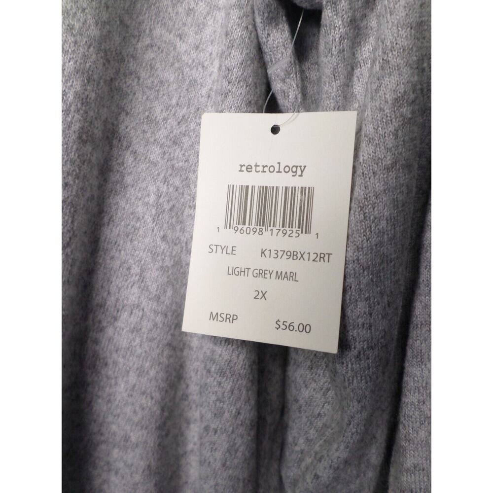 RETRELOGY Tops Women 2XL Gray Balloon Sleeve Blouse Stone Jeweled NWT 0013 - Picture 12 of 14